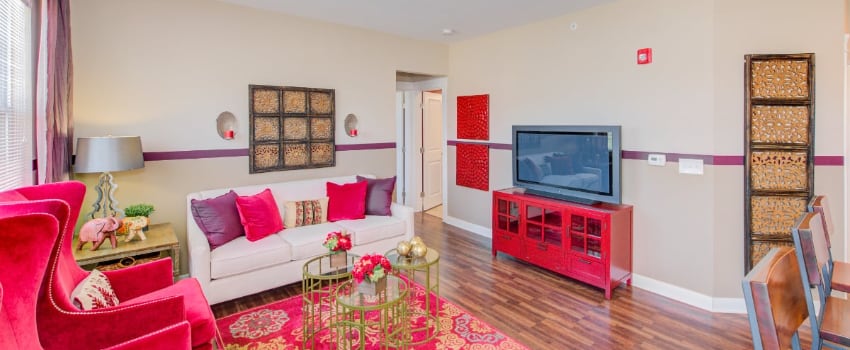 Living room in Carmel apartment